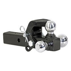 Buyers Products Tri-Ball Hitch Solid Shank With Pintle Hook And Chrome Balls - 1802279