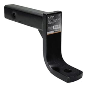 Buyers Products 2 Inch Ball Mount With 6 Inch Drop x 10 Inch Long Tube Black - 1803015