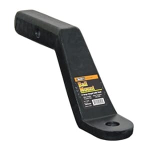 Buyers Products 2 Inch Heavy-Duty Ball Mount 6 Inch Drop x 9-3/8 Long Tube Black For 1-1/4 Hole - 1803059