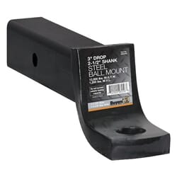 Buyers Products 2-1/2 Inch Ball Mount With 3 Inch Drop x 10 Inch Long Tube Black - 1803405