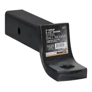 Buyers Products 2-1/2 Inch Ball Mount With 3 Inch Drop x 10 Inch Long Tube Black - 1803405