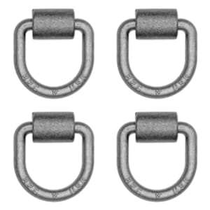 4-Pack 5/8 Inch Forged D-Ring with Weld-On Mounting Bracket - B40X4
