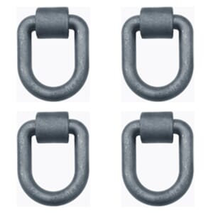 Buyers Products 4-Pack Domestically Forged 1 Inch Extended D-Ring with Weld-On Mounting Bracket - B50X4
