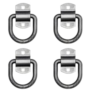 Buyers Products 4-Pack Domestically Forged 1/2 Inch Forged D-Ring With 2-Hole Mounting Bracket - B38X4