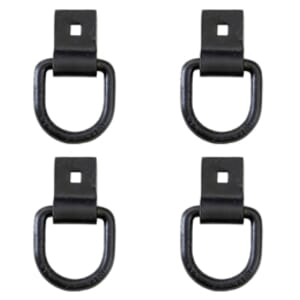 Buyers Products 4-Pack 1/2 Inch Forged D-Ring With 1-Hole Integral Mounting Bracket - B38SX4