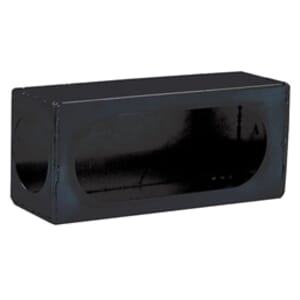 Buyers Products Single Oval Light Box Black Powder Coated Steel With Side Light - LB383SL