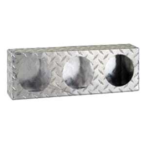 Buyers Products Triple Round Light Box Diamond Tread Aluminum - LB6183ALDT