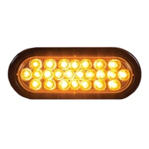 Buyers Products 6 Inch Amber Oval Recessed Strobe Light With 24 LED - SL65AO
