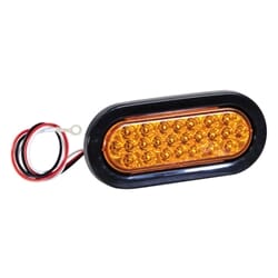 Buyers Products 6 Inch LED Oval Strobe Light with Amber LEDs and Amber Lens - SL62AO