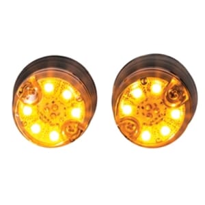 Buyers Products 25 Foot Amber Push-On Hideaway Strobe Kit With In-Line Flashers With 6 LED - 8891326