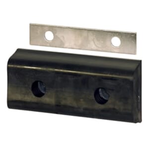 Buyers Products Extruded Rubber Rectangular Bumper with 2 Holes- 4-3/4 x 2-3/4 x 10 Inch Long - 441466