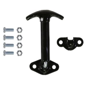 Buyers Products Spring-Loaded 90° Hood Catch with Keeper and Hardware - Black Enamel Finish - WJ96WCB