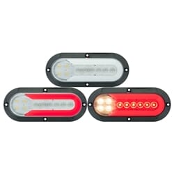 Optronics FUSION ™  GloLight ® 25-LED 6” Surface Mount Stop/Turn/Tail/Back-Up Light - STL1211RCFHPG