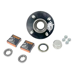 TruRyde® BT9 4-4" Trailer Hub with Parts including Timken® Bearings for a 2,000 lbs. Trailer Axle - BT1219E-TK