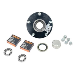 TruRyde® BT9 5-4.5" Trailer Hub with Parts including Timken® Bearings for a 2,000 lbs. Trailer Axle - BT1229E-TK
