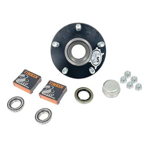 TruRyde® BT8 5-4.5" Trailer Hub with Parts including Timken® Bearings for a 2,000 lbs. Trailer Axle - BT122E-TK