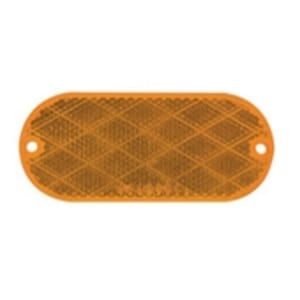 Optronics Yellow Oblong Self Adhesive/Screw Mount Reflector - RE11AB