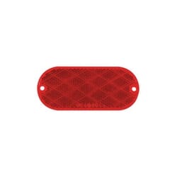 Optronics Red Oblong Self Adhesive/Screw Mount Reflector - RE11RB
