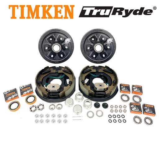 6-5.5" Bolt Circle 3,500 lbs. TruRyde® Trailer Axle Electric Brake Kit with Timken® Bearings - BK655ELE-TK