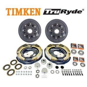8-6.5" Bolt Circle 9/16" Stud TruRyde® 7k Trailer Axle Electric Brake Kit with Timken® Bearings BK42865ELE-916-TK