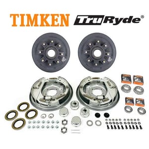 8-6.5" Bolt Circle 7,000 lbs. 1/2" Studs TruRyde® Trailer Axle Hydraulic Brake Kit with Timken Bearings - BK42865HYD-TK