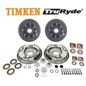 8-6.5" Bolt Circle 9/16" Stud TruRyde® 7k Trailer Axle Hydraulic Brake Kit with Timken Bearings - BK42865HYD-916-TK