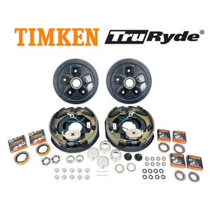 5-4.5" Bolt Circle 3,500 lbs. TruRyde® Trailer Axle Self-Adjusting Electric Brake Kit With Timken® Bearings - BK545ELEAUTO-TK