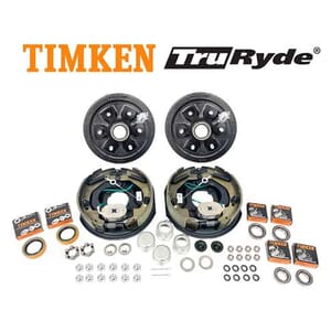 6-5.5" Bolt Circle 3,500 lbs. TruRyde® Trailer Axle Self-Adjusting Electric Brake Kit with Timken® Bearings - BK655ELEAUTO-TK