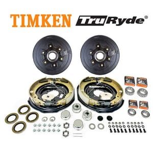 6-5.5" Bolt Circle 5,200 lbs. TruRyde® Trailer Axle Self-Adjusting Electric Brake Kit with Timken® Bearings - BK13ELEAUTO-TK
