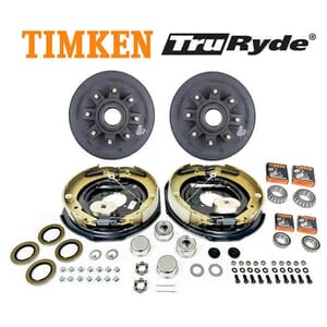 8-6.5" Bolt Circle 9/16" Stud TruRyde® 7k Axle Self Adjusting Electric Brake Kit with Timken® Bearings - BK42865ELEAUTO-916-TK