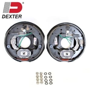 Pair of Dexter® 10" x 2 1/4" Electric Brake Assemblies for 3,500 lbs. Trailer Axles - 23158-DB