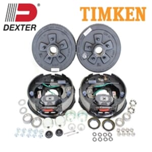 Dexter® 5-4.5" Bolt Circle 3,500 lbs. Trailer Axle Electric Brake Kit with Timken® Bearings - BK545ELE-DB-TK