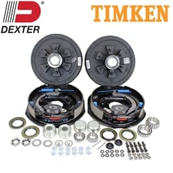 Dexter® 6-5.5" Bolt Circle 5,200 lbs. Trailer Axle Electric Brake Kit with Timken® Bearings - BK13ELE-DB-TK