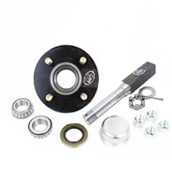 Square SP104BT8X BT8 Spindle & 4-4" Bolt Circle Trailer Hub - SP1BT8BT121E