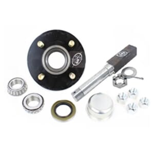 Square SP104BT8X BT8 Spindle & 4-4" Bolt Circle Trailer Hub - SP1BT8BT121E