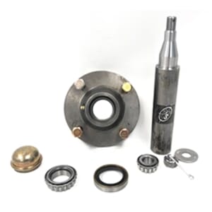 4 Bolt, 5" bolt circle, 3 5/8" Pilot Implement Hub with Spindle and Parts - AG-H1244500-1ZHAWS