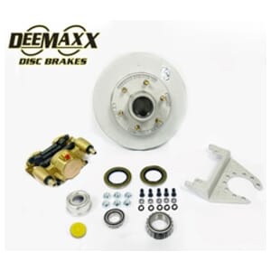 DeeMaxx® 5,200 lbs. Disc Brake Kit for One Wheel with Gold Zinc Caliper - DM52KGOLD