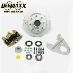 DeeMaxx® 7,000 lbs. Disc Brake Kit for One Wheel with Gold Zinc Caliper - DM7KGOLD