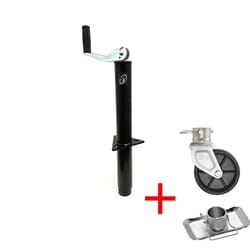 RAM® 2,000 lbs. A-Frame Trailer Jack w/6" Poly Caster Wheel & Zinc Trailer Foot TJA-2000-B-KIT