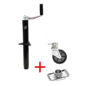 Ram® 5,000 lbs. A-Frame Trailer Jack w/6" Poly Caster Wheel & Zinc Foot - TJA-5000-B-KIT