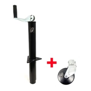 RAM® 2,000 lbs. A-Frame Trailer Jack w/6" Steel Caster Wheel TJA-2000-B-JC-102