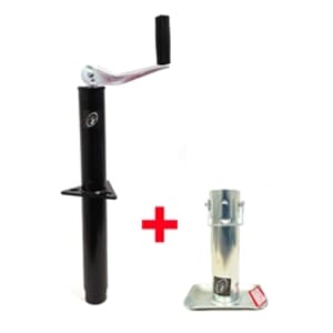 Ram® 5,000 lbs. A-Frame Trailer Jack w/Zinc Round Tube Foot - TJA-5000-B-JF-101-Z