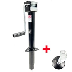 5,000 lbs. Side Wind RAM® A-frame Jack with 6" Steel Caster Wheel - TJA-5000S-B-JC-102