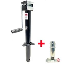 5,000 lbs. Side Wind RAM® A-frame Jack w/ Zinc Round Foot Plate - TJA-5000S-B-JF-101-Z
