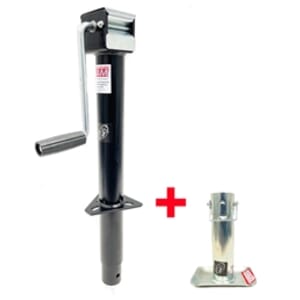 5,000 lbs. Side Wind RAM® A-frame Jack w/ Zinc Round Foot Plate - TJA-5000S-B-JF-101-Z