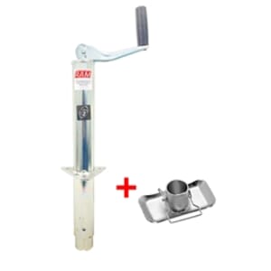 RAM® 2,000 lbs. Zinc A-Frame Trailer Jack w/Zinc Trailer Foot TJA-2000-Z-JF-100-Z