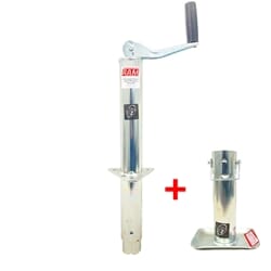 RAM® 2,000 lbs. Zinc A-Frame Trailer Jack w/Zinc Round Tube Trailer Foot TJA-2000-Z-JF-101-Z