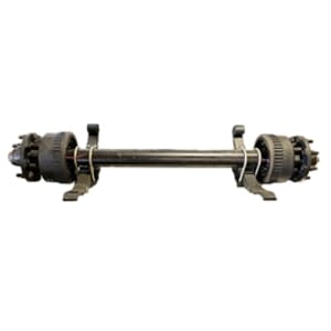 Dexter® 15,000 lbs. Electric Drum Brake Trailer Axle with a 74" Track and 45" Spring Centers includes Fortress® Aluminum Oil Caps - 7618780