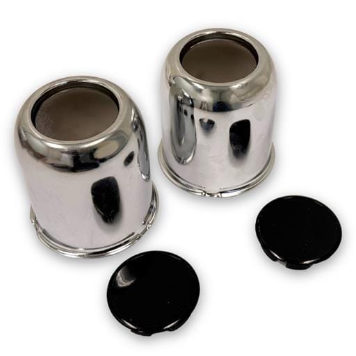 Two Pack of 5 Lug Open Push Through Center Cap 3.19" Outside Diameter for Trailer Wheels - X2319OE