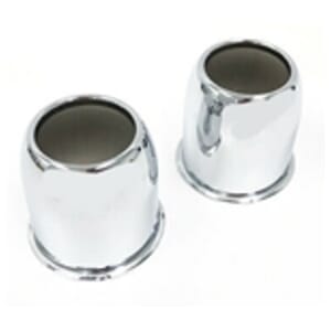 Two Pack of 5 Lug Open Push Through Center Cap 3.19" Outside Diameter for Trailer Wheels - X2319OE